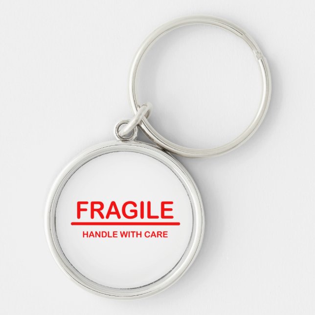 Fragile handle with care key ring (Front)