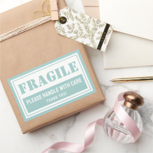 Fragile Handle With Care Mailing and Packaging Rectangular Sticker