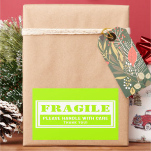 Fragile Handle With Care Mailing and Packaging Rectangular Sticker