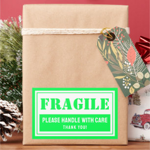 Fragile Handle With Care Mailing and Packaging Rectangular Sticker