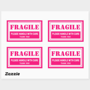 Fragile Handle With Care Mailing and Packaging Rectangular Sticker