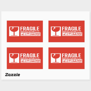 Fragile Handle With Care Rectangular Sticker