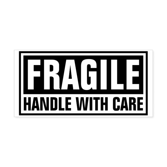 Fragile handle with care rubber stamp (Imprint)