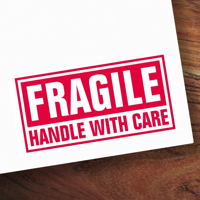 Fragile handle with care self-inking stamp (Creator Uploaded)