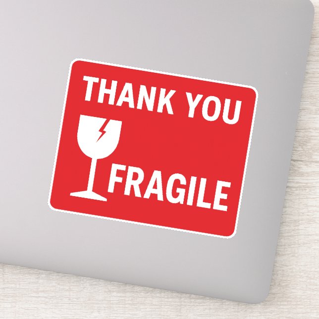 Fragile Handle With Care Shipping Label Design (Detail)