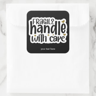Fragile handle with care sticker