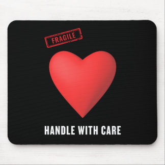 Fragile Handle With Care Sticker Mouse Pad