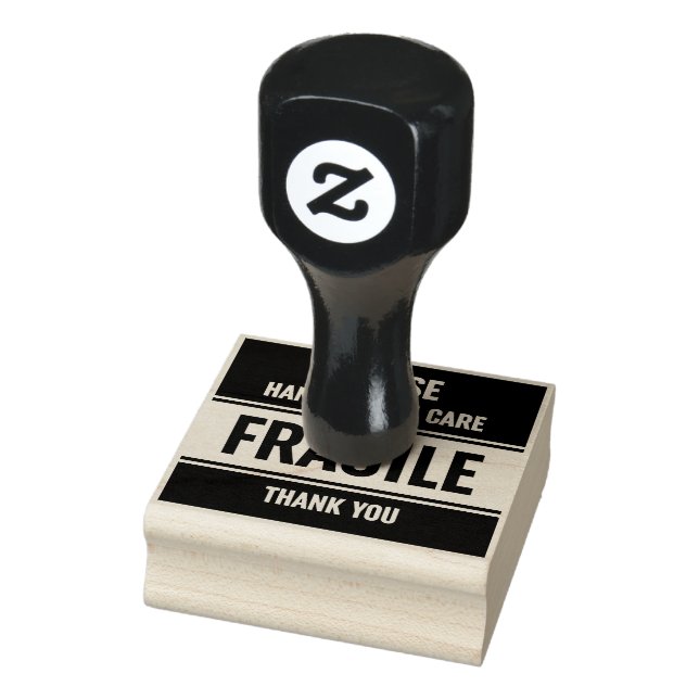 Fragile Handle With Care Warning Rubber Stamp (Stamp)