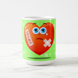 Fragile heart, funny mug