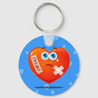 Fragile heart, keychain