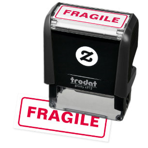 Fragile self-inking stamp
