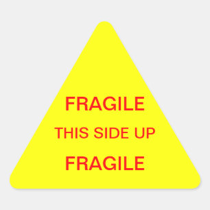 Fragile This Side Up Triangle Sticker