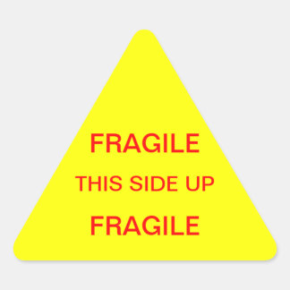 Fragile This Side Up Triangle Sticker