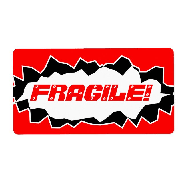 Fragile warning -  shipping stickers (Front)