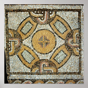 Fragment from the floor of the Roman Baths Poster
