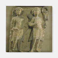 Fragment of a bas-relief plaque depicting two sold