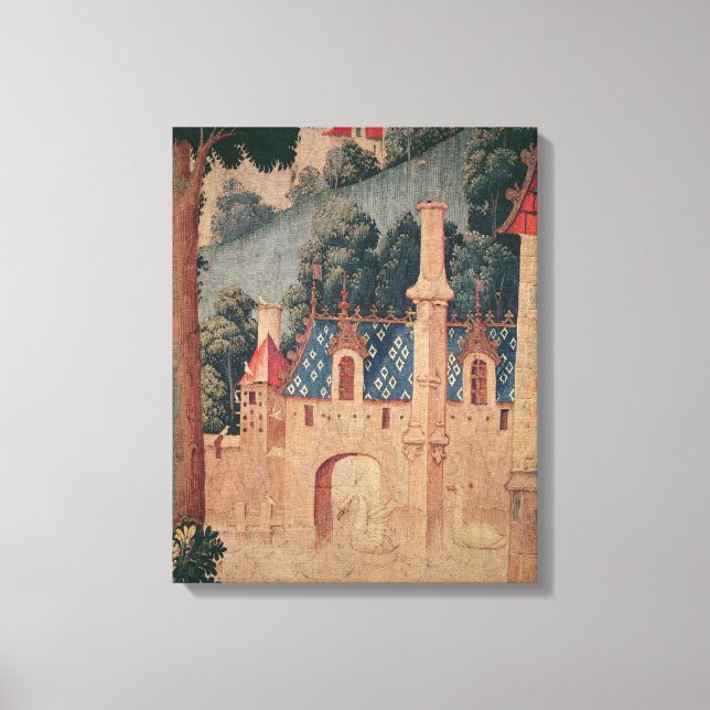 Fragment of a mediaeval tapestry canvas print (Front)