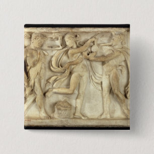 Fragment of a sarcophagus 15 cm square badge