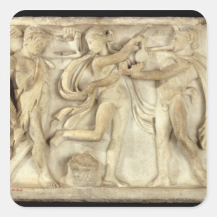 Fragment of a sarcophagus square sticker