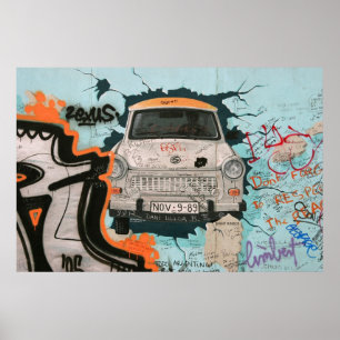 Fragment of Berlin wall Poster