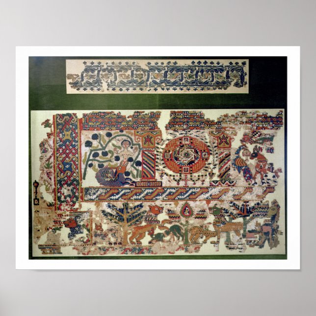 Fragment of textile depicting Jonah and the Whale Poster (Front)