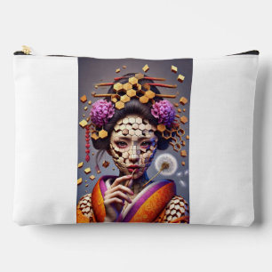 "Fragmented Beauty – Puzzle Face Cosmetic Bag" Accessory Pouch