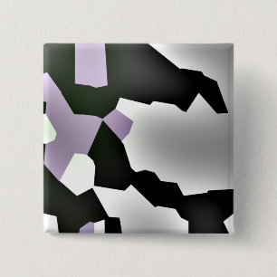 "Fragmented Dream" Digital Abstract Art 15 Cm Square Badge