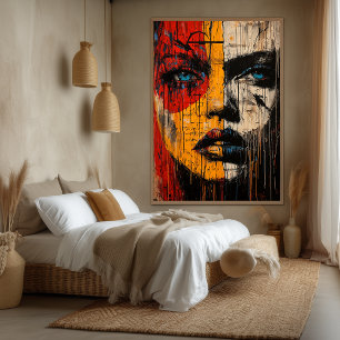 Fragmented Expression Contemporary expressionist Canvas Print