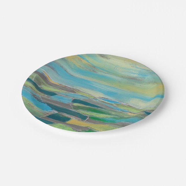 Fragmented Field I Paper Plate (Angled)