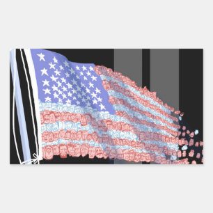 Fragmented flag stickers