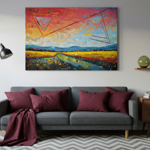 Fragmented Horizon Canvas Print