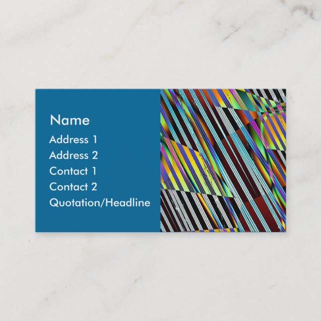 Fragmented Lines Business Card (Front)