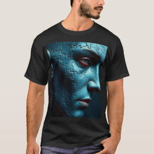 Fragmented Mind: Jigsaw Puzzle Head T-Shirt