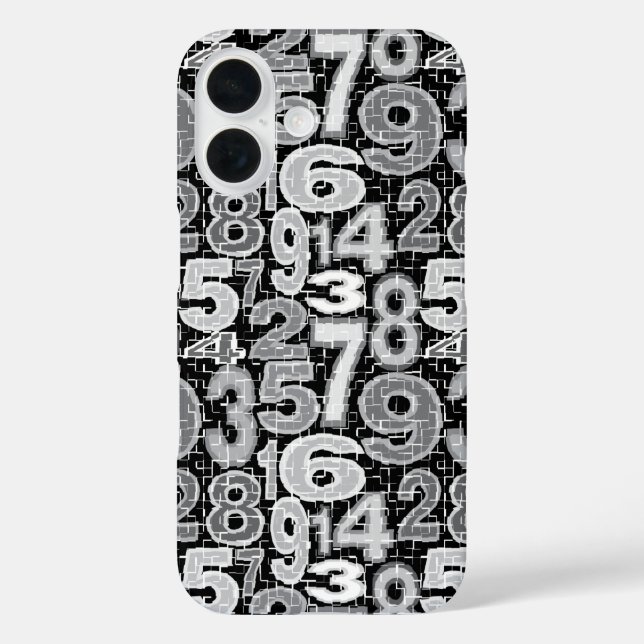 Fragmented Number Pattern  Case-Mate iPhone Case (Back)