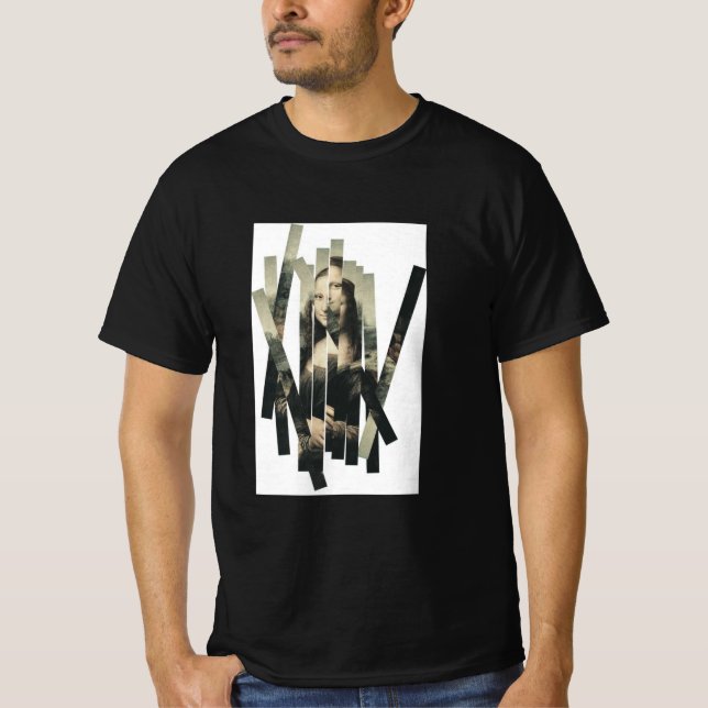 Fragmented Portrait Tee – Modern Abstract Aestheti (Front)