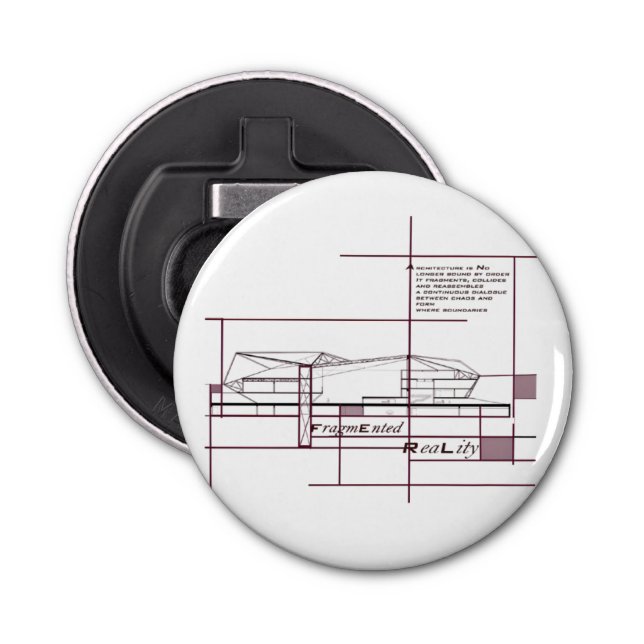 Fragmented Reality – Architectural Expression Bottle Opener (Front)