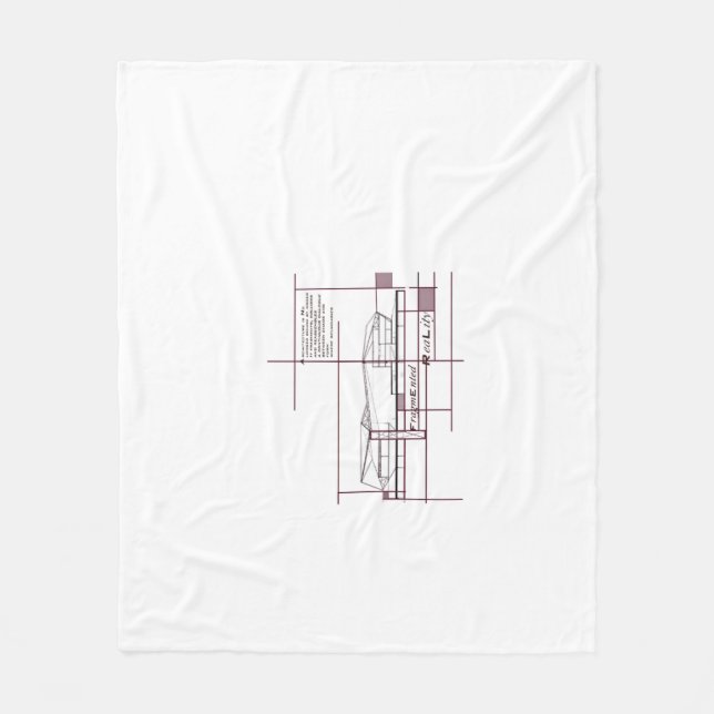 Fragmented Reality – Architectural Expression Fleece Blanket (Front)
