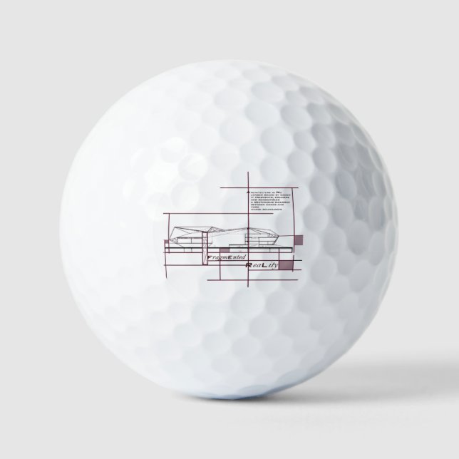 Fragmented Reality – Architectural Expression Golf Balls (Front)