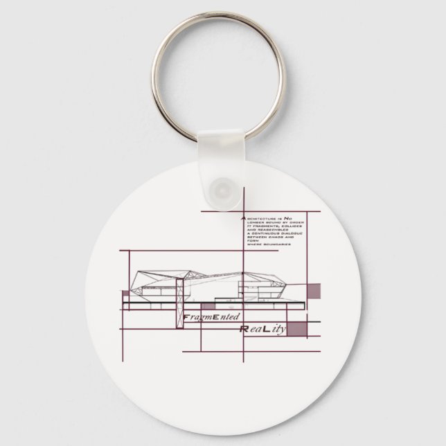 Fragmented Reality – Architectural Expression Key Ring (Front)