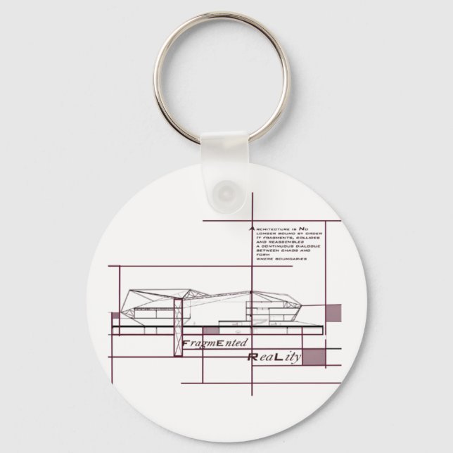 Fragmented Reality – Architectural Expression Key Ring (Front)
