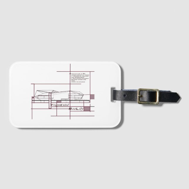 Fragmented Reality – Architectural Expression Luggage Tag (Front Horizontal)