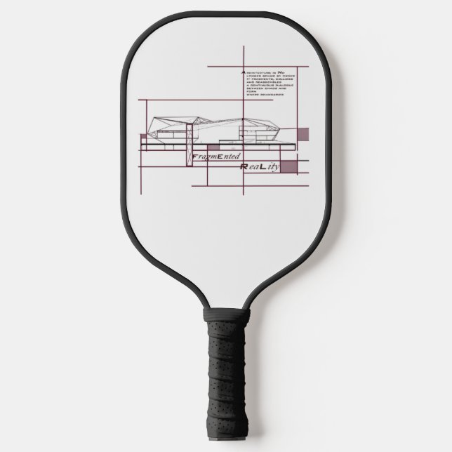 Fragmented Reality – Architectural Expression Pickleball Paddle (Front)