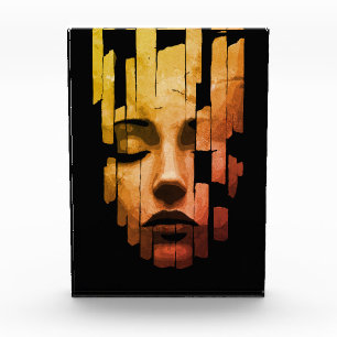Fragmented Serenity – Surreal Digital Portrait Photo Block