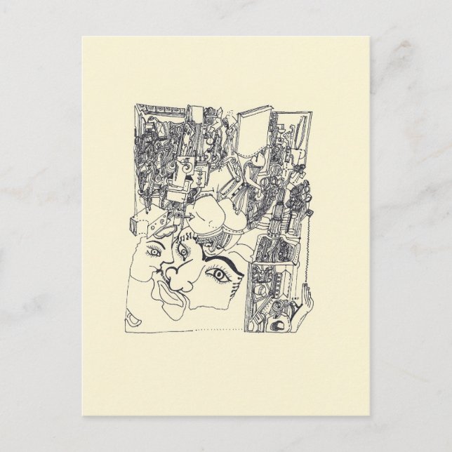 Fragments d'Arts 1 Surreal Drawing Postcard (Front)