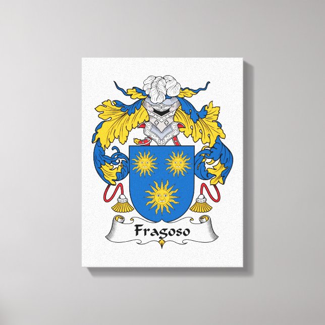 Fragoso Family Crest Canvas Print (Front)