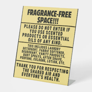 Fragrance-Free Desk Sign