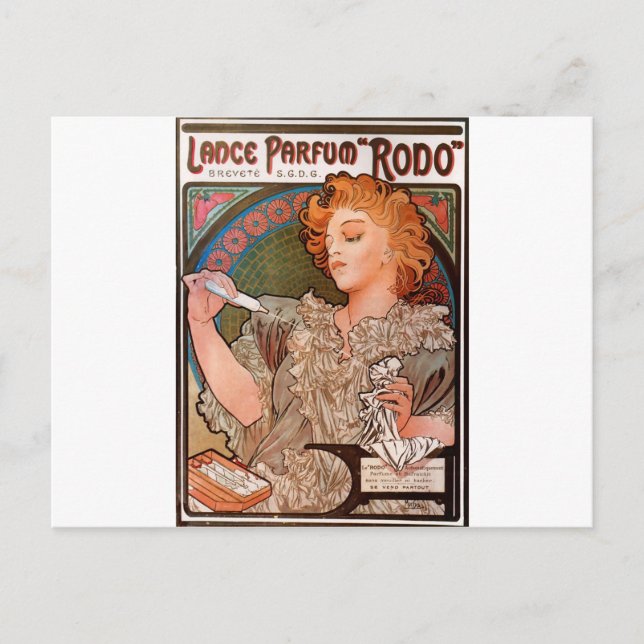 Fragrance Lance Rodo by Alphonse Mucha Postcard (Front)