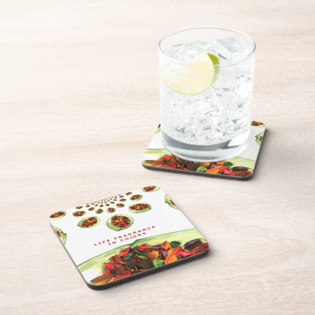 Fragrance of Life: Potpourri Inspirational Message Coaster (Right Side)