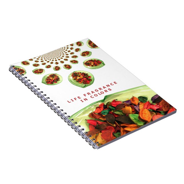 Fragrance of Life: Potpourri Inspirational Message Spiral Notebook (Right Side)