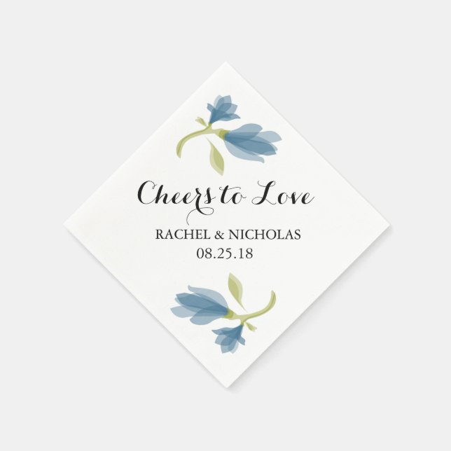 Fragrant Freesia Petals | Cheers to Love Napkin (Corner)